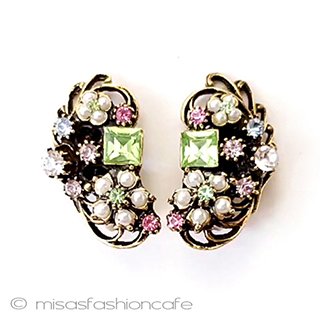 Florenza　イヤリング パステル 花 パール