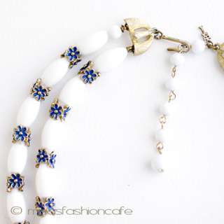 Ｔｒｉｆａｒｉ　 トリファリ 　小花２連ネックレス