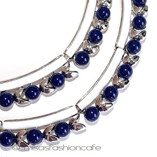 Ｔｒｉｆａｒｉ　 トリファリ Navy＆Whiteネックレス