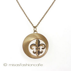 Winard 12Kgf 刻印 fleur-de-lisネックレス