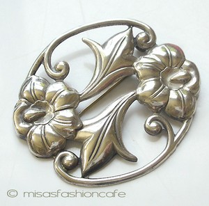 Sterling Silver 銀製 　アサガオ・朝顔の花