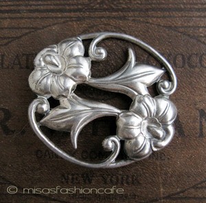 Sterling Silver 銀製 　アサガオ・朝顔の花