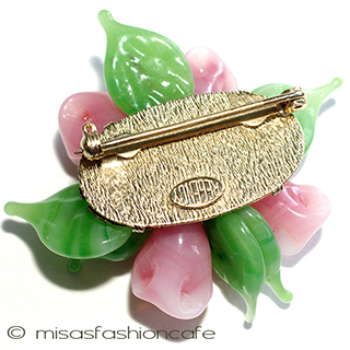 Regency　リージェンシー ガラスの花　ブローチ