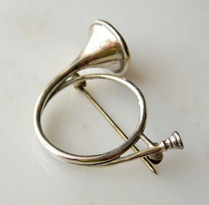 SterｌingSilver 銀製 トランペット ブローチ