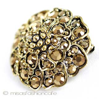 Hollycraft　ブローチ ミラーGoldのお花