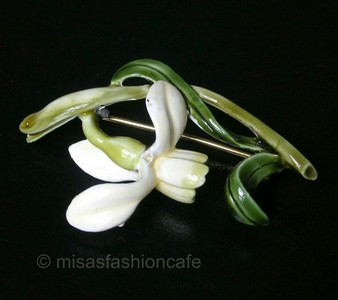 HAR ハー刻印 スイセンのお花 ブローチ