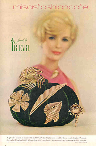 Trifari　 トリファリ りぼん　 ブローチ