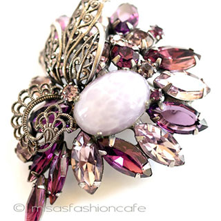 アンティーク　フローラル Juliana　ブローチ