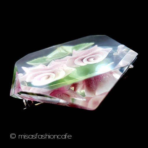 ヴィンテージアクセサリー ローズブーケ 花ブローチ