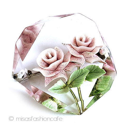 ヴィンテージアクセサリー ローズブーケ 花ブローチ