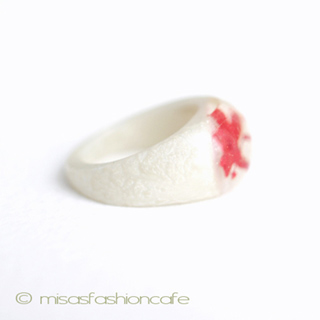 アンティーク　お花リング