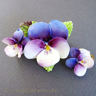 パンジー・すみれの花 英国製　磁器セット