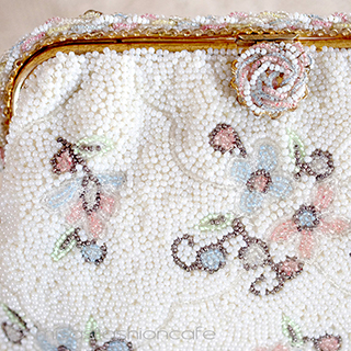 アンティークバッグ フランス製　ビーズ刺繍